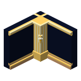 Midnight - Gold Corner Column