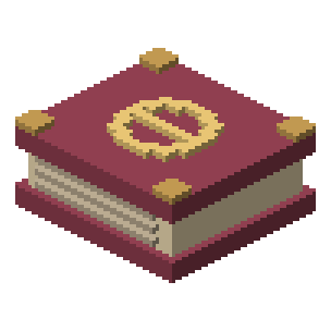 Illuminated brass-bound tome