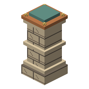 Copper-capped stone pier
