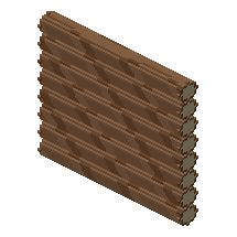 Log cabin wall