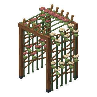 Woven rose garden arbour
