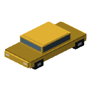 Parked car (yellow)