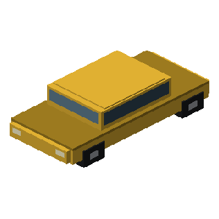 Parked car (yellow)