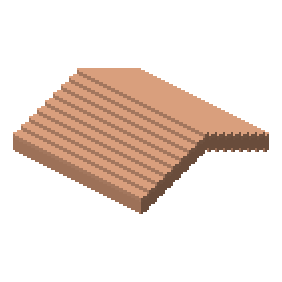 Terracotta roof ridge