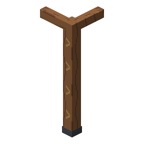 Carved oak corner post