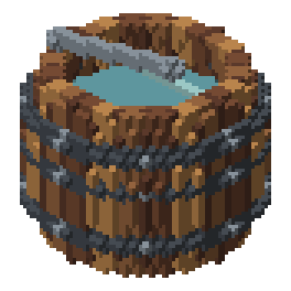 Iron-hooped quench tub