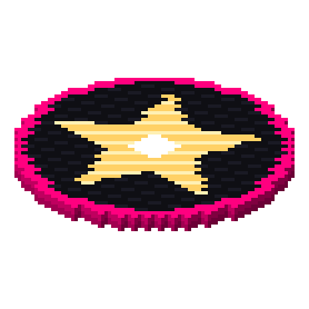 Rockstar Gold Star Shag Rug