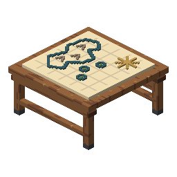 Inlaid cartographer desk