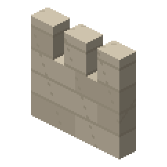 Crenellated battlement