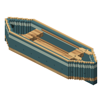 Quayside Blue Rental Rowboat