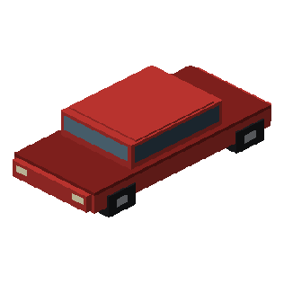 Parked car (red)
