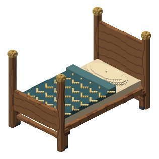Carved inn bed