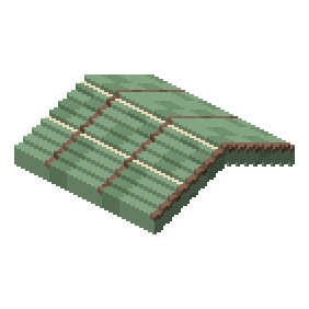 Leaf roof ridge