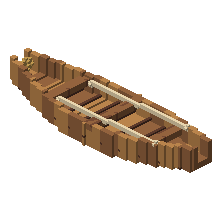 Carvel-built canal skiff
