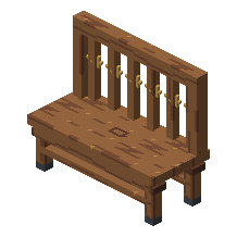 Carved oak garden bench