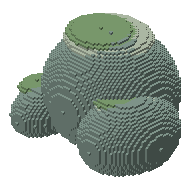 Large moss boulder