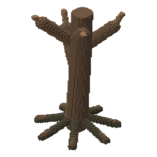 Mature willow trunk