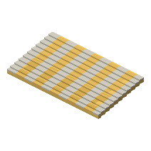 Striped awning