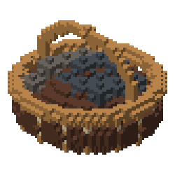 Woven charcoal basket